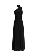 Ursula Halter One Shoulder Slit Maxi Dress