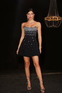 Mavis Strapless Diamond Mini Dress