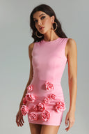 Ida Flowers Embellished Mini Dress