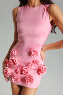 Ida Flowers Embellished Mini Dress