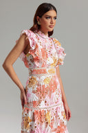 Ksenia Sleeveless Lace Midi Dress