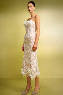 Kater Sleeveless Flowers Lace Maxi Dress