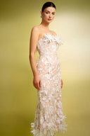 Kater Sleeveless Flowers Lace Maxi Dress