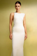 Sabell Sleeveless Irregular Backless Bandage Maxi Dress