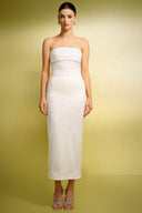 Jucana Sleeveless Pearl Slit Maxi Dress