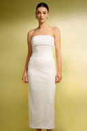 Jucana Sleeveless Pearl Slit Maxi Dress
