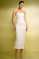 Jucana Sleeveless Pearl Slit Maxi Dress