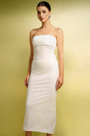 Jucana Sleeveless Pearl Slit Maxi Dress
