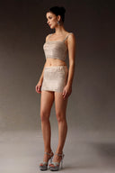 Derza Sleeveless Diamond Mini Two-Piece Set