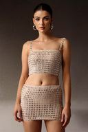 Derza Sleeveless Diamond Mini Two-Piece Set