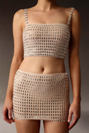 Derza Sleeveless Diamond Mini Two-Piece Set