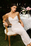 Teresa Pearl Payetli Midi Elbise