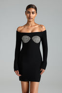 Maba Glitter Bandage Mini Dress