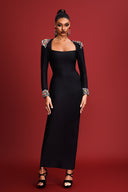 Niaca Rhinestones Bandaj Midi Elbise 
