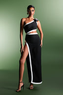 Dora One Shoulder Bandage Midi Dress