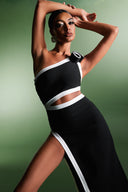 Dora One Shoulder Bandage Midi Dress