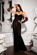 Yedda leopard Halter Maxi Dress