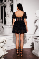 Sierra Lace Ruffled Mini Dress