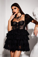 Sierra Lace Ruffled Mini Dress