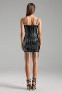 Denali Embellished Tassel Mini Dress