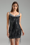 Denali Embellished Tassel Mini Dress