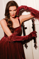Kawayi Sleeveless Velvet Mini Dress