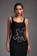 Selien Cut Out Diamond Bandage Maxi Dress