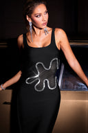 Selien Cut Out Diamond Bandage Maxi Dress