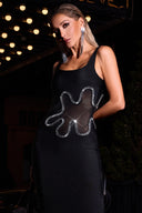 Selien Cut Out Diamond Bandage Maxi Dress