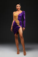 Devonne Patchwork Knitted Mini Dress