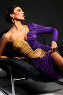 Devonne Patchwork Knitted Mini Dress