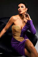 Devonne Patchwork Knitted Mini Dress