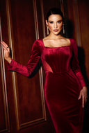 Hatice Long Sleeves Corset Midi Dress