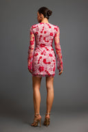 Locava Long Sleeves Netting Mini Dress