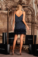 Kamo Sequin Fringes Mini Dress
