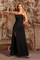 Della Strapless High Slit Maxi Dress