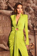 Naomi V-neck Long Sleeves Maxi Dress