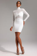 Kalene Long Sleeve Choker Bandage Mini Dress