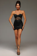 Heloise Strapless Sleeveless Lace Flrs Corset