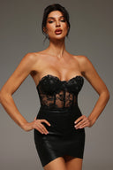 Heloise Strapless Sleeveless Lace Flrs Corset
