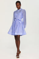 Farrah Long Sleeves Diamond Button Shirt Mini Dress