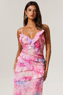 Gunnhild Printed Ruffled Maxi Dress