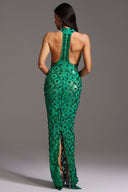 Rhoda Diamante Fileli Maksi Elbise