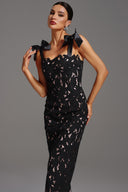 Lucretia Sleeveless Lace Bow Maxi Dress