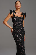 Lucretia Sleeveless Lace Bow Maxi Dress