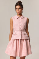 Liopa Lapel Sleeveless Sequin Mini Dress