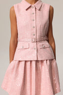 Liopa Lapel Sleeveless Sequin Mini Dress