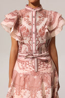 Kimivi Sleeveless Floral Printed Shirt Two-Piece Set