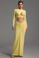 Kendall Long Sleeve Knot Maxi Dress