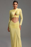 Kendall Long Sleeve Knot Maxi Dress